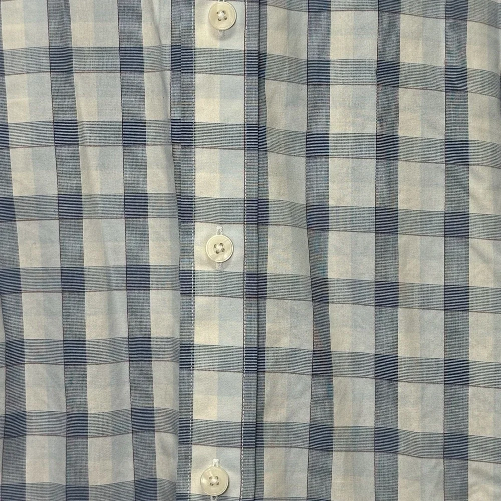 UNTUCKit Men's Long Sleeve Plaid Blue White Slim-Fit Size XXL Preppy‎ Casual
